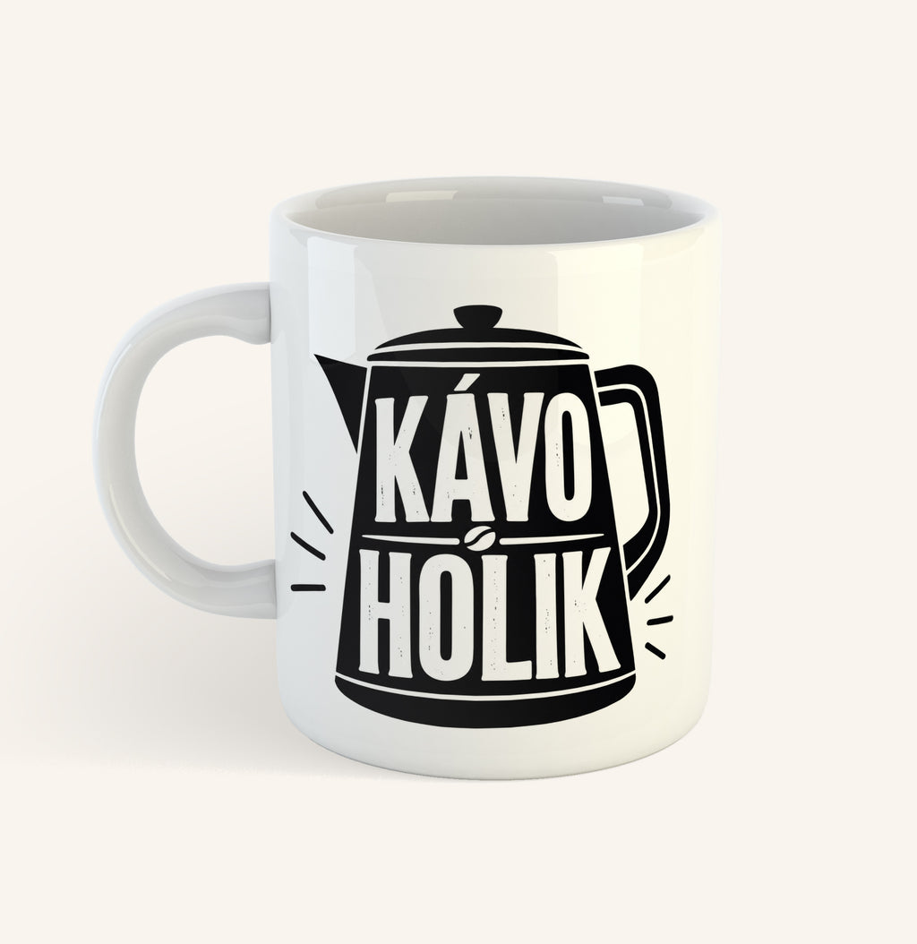 Keramický hrnek s nápisem Kávoholik