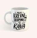Keramický hrnek s textem Moje krevní skupina je káva