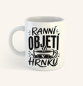 Keramický hrnek s textem Ranní objetí v hrnku