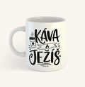 Keramický hrnek s potiskem Káva a Ježíš