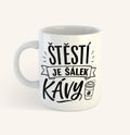 Keramický hrnek s textem Štěstí je šálek kávy