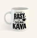 Keramický hrnek s textem Dlouhé řasy a silná káva